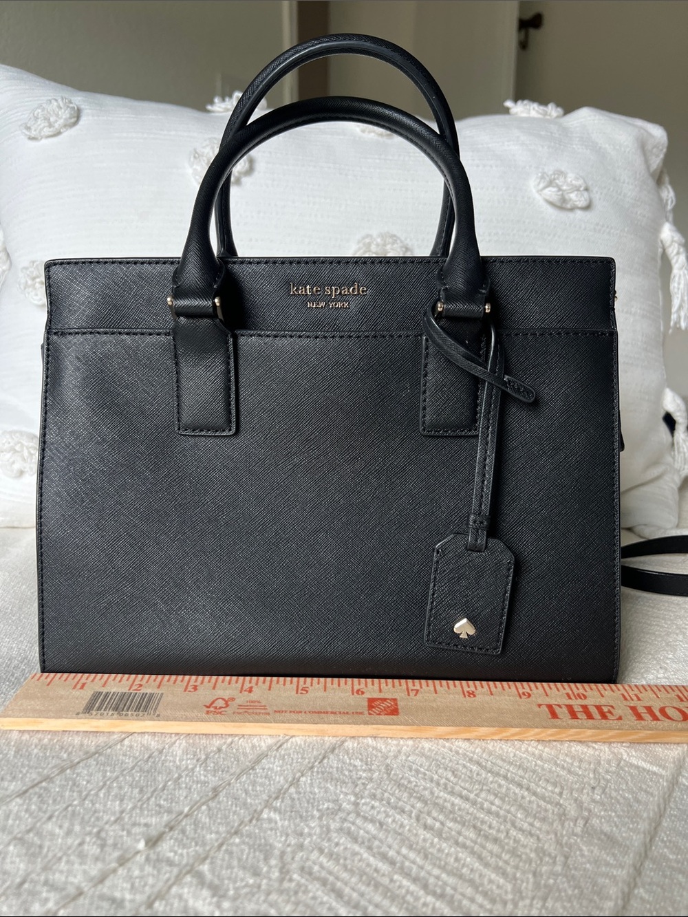 kate spade black saffiano leather satchel - Picture 4 of 14